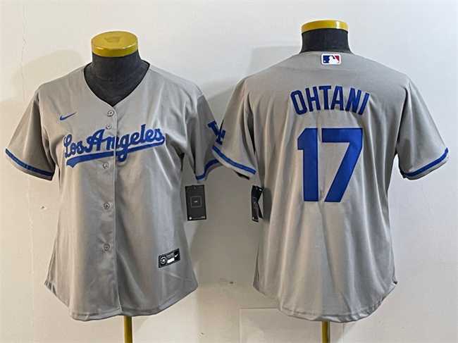 Youth Los Angeles Dodgers #17 Shohei Ohtani Gray Stitched Baseball Jersey->mlb youth jerseys->MLB Jersey
